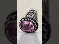 Vintage Soviet Silver Pink Sapphire Ring 875 ⭐ Star / Кольцо с розовым «Сапфиром» 875 ⭐ проба Звезда