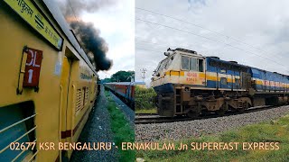 Journey to HOSUR | Smoking GOC WDP 4D with 02677 SBC - ERS Superfast Express ~ INDIAN RAILWAYS