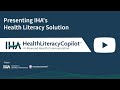 IHA HealthLiteracyCopilot Overview