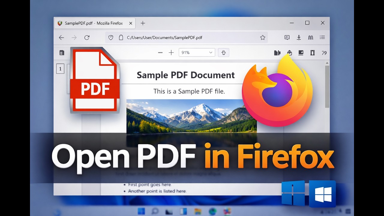 How to Open a PDF File using Firefox Browser on Windows 11 ...
