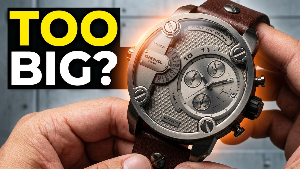Diesel DZ7258 SBA Only The Brave Oversized Watch Review - YouTube