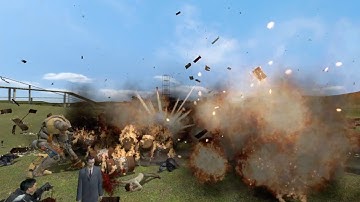 Gmod Barrels Explosion (2) in Slowmotion