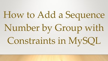 How to Add a Sequence Number by Group with Constraints in MySQL