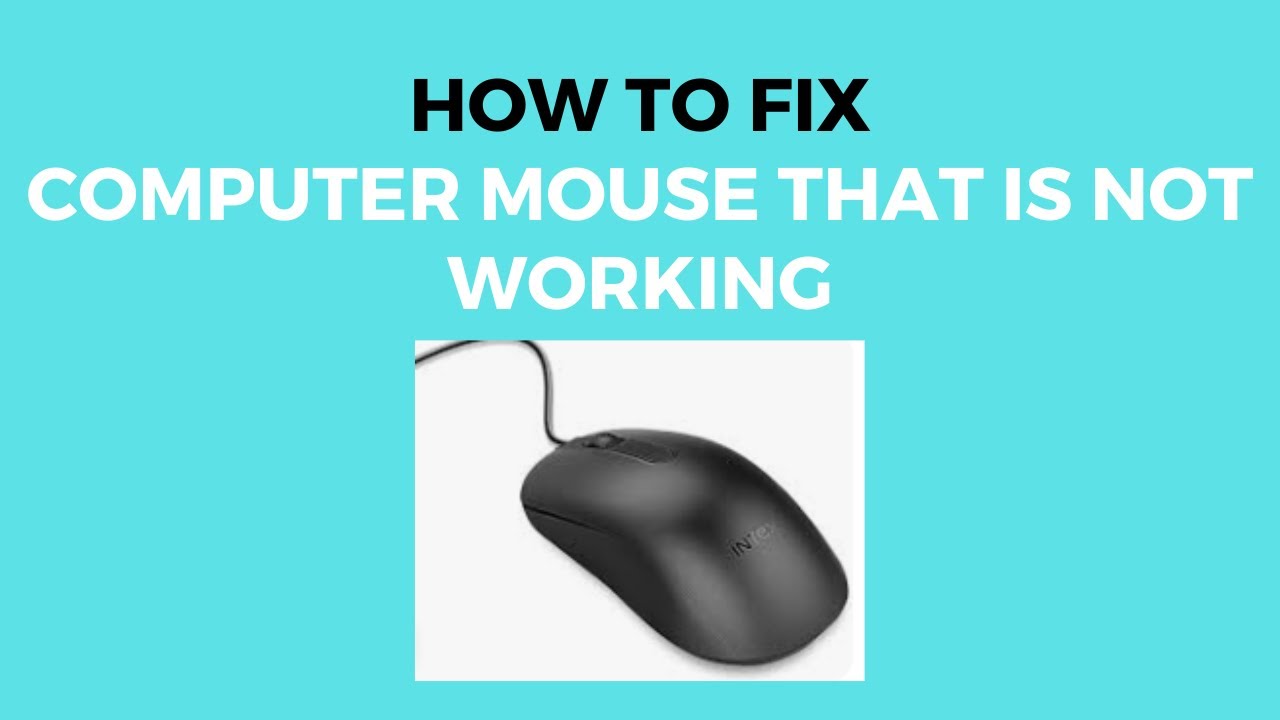 How to Fix Computer Mouse that is not Working in Windows YouTube
