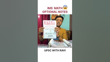 IMS Maths Optional Notes | Maths Optional New Notes 2025-2026