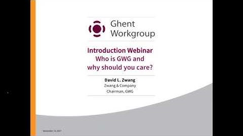 GWG webinar   General Introduction