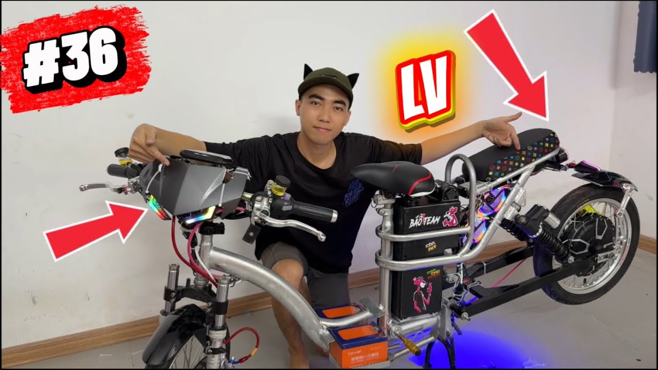Xe Điện Độ Kiểng P36 - Lên Yên LV Mẫu Bông Và Xi Nhan Z Mão Ex| Mất 19,3 Triệu Cho Con Xe Hiện Tại