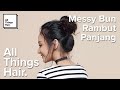 Gaya Rambut Messy Bun untuk Rambut Panjang | Tutorial