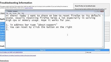 Firefox Reset to Default Video