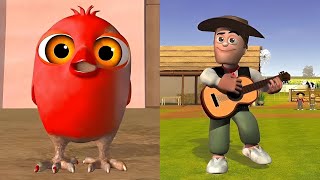 Canción Del Pollito Y Tractor Dela Granja La Vaca Loca Juego De Toro 3D