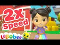 Sped Up Bunny Bun Buns Magic Egg Hunt | Nursery Rhymes with Subtitles | Lellobee ABC