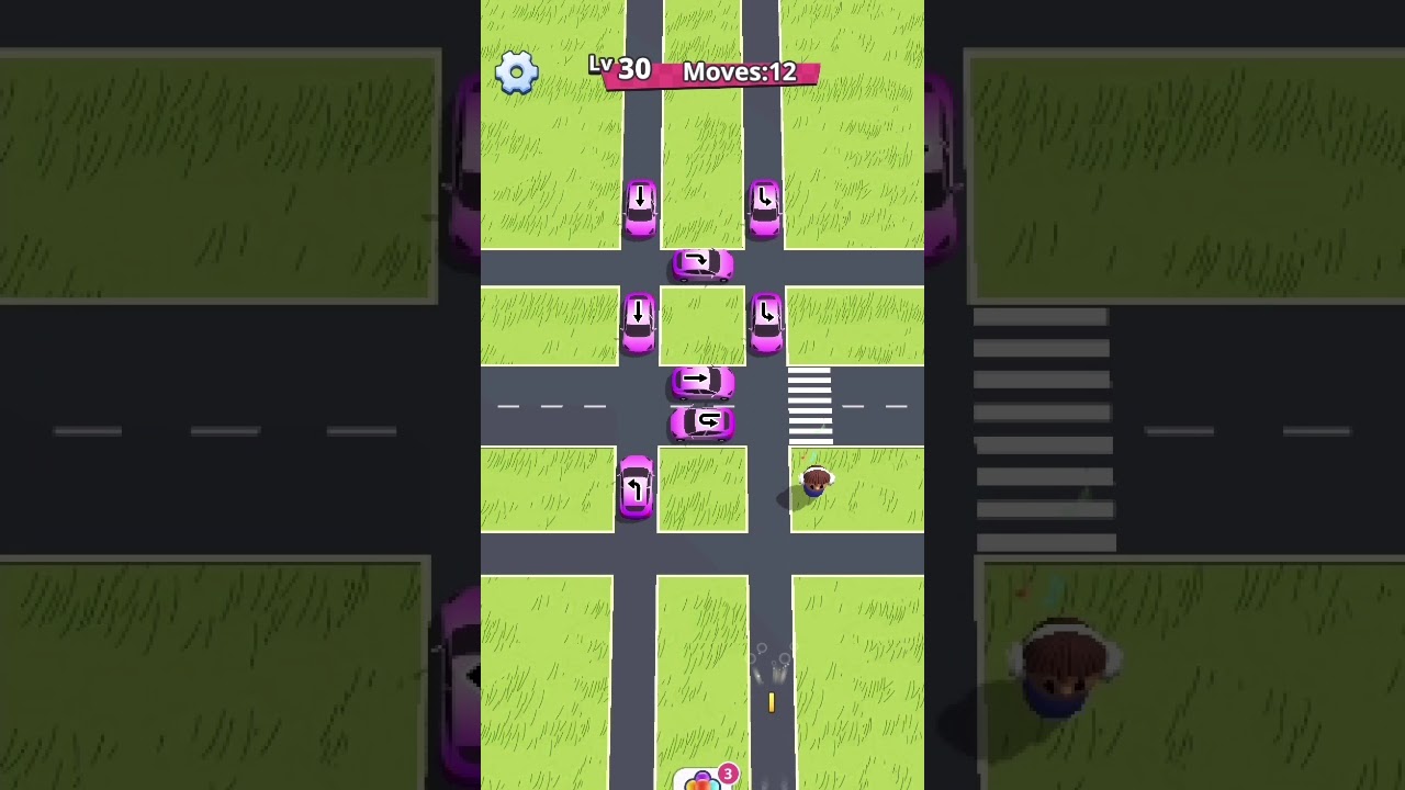 Traffic Parking Game Level 30 | Most Satisfying Traffic Jam Escape Short