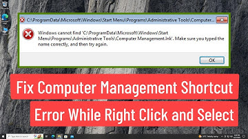 Fix Computer Management Shortcut Error While Right Click and Select Manage On This PC
