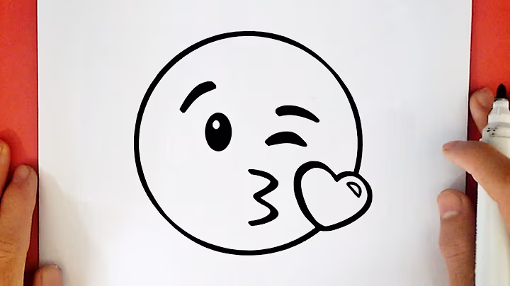 HOW TO DRAW THE KISSING EMOJI