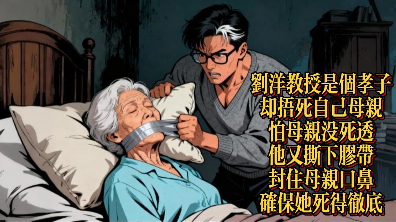 劉洋教授是個孝子，卻捂死自己母親，怕母親沒死透，他又撕下膠帶封住母親口鼻，確保她死得徹底|恐怖動漫|懸疑動漫|虐心動漫