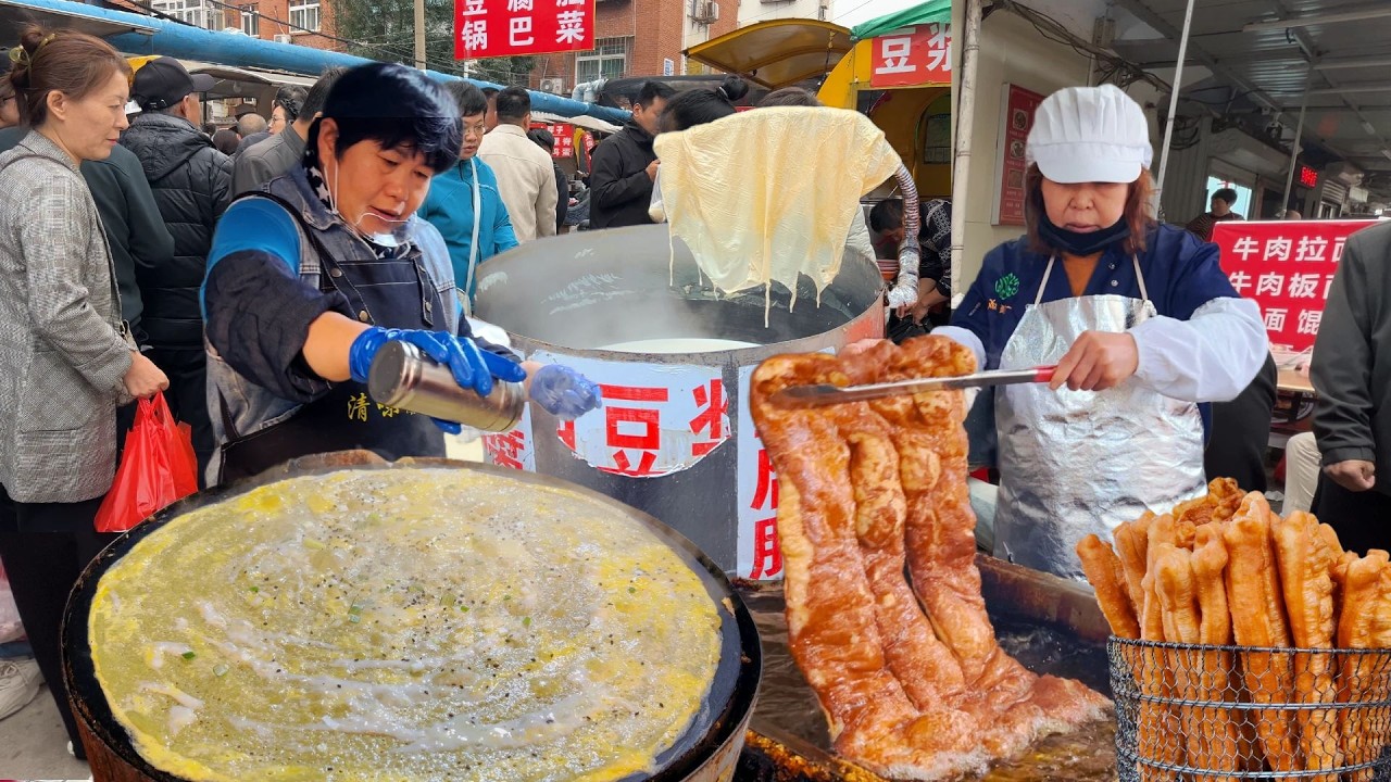 Tianjin Street Breakfast Tour | Jianbing, Fried Dough & Local Market Life
