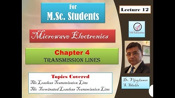 Transmission Lines/Lossless/Terminated/Microwaves/Chapter4/M.Sc./Lecture 12/Dr. Vijaykumar S. Shukla