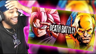 HE WILL NEVER LOSE | Goku Black VS Reverse-Flash (Dragon Ball VS DC) | DEATH BATTLE! REACTION