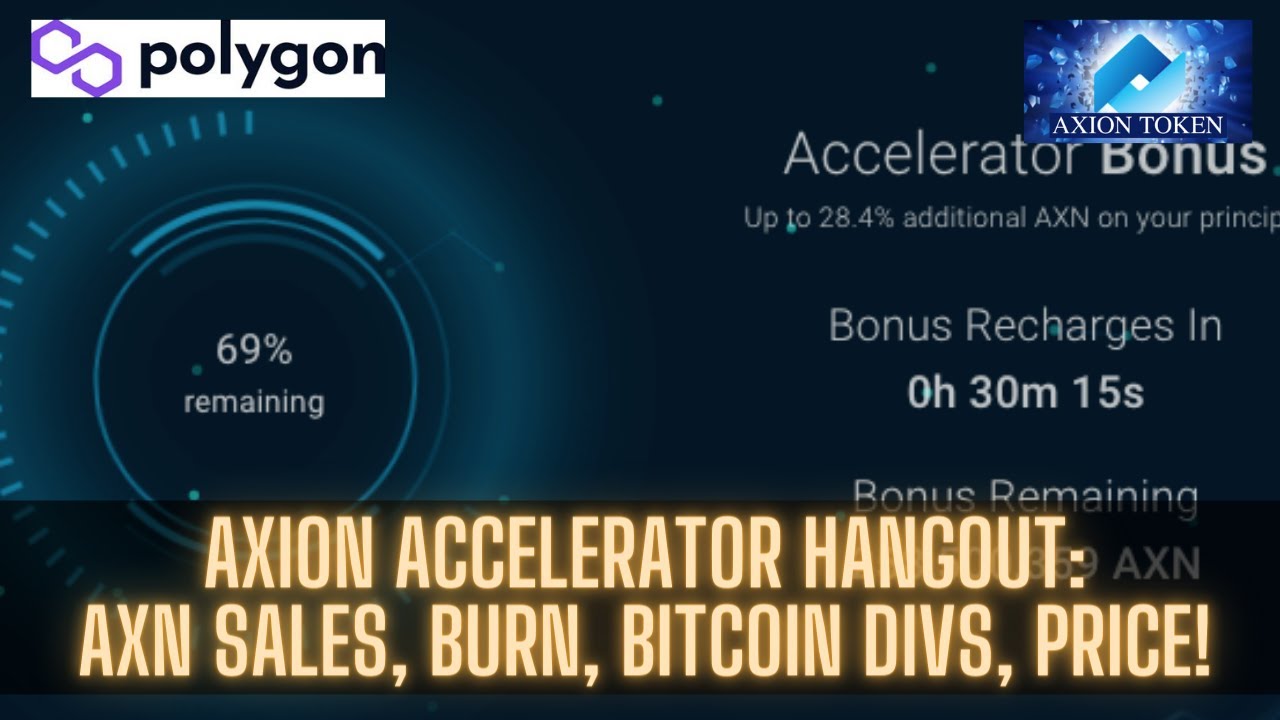 Axion ACCELERATOR Hangout: AXN Sales, Burn, Bitcoin Divs, Price! Plus Crypto Market Update!