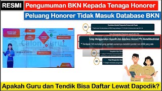 RESMI Pengumuman BKN Kepada Tenaga Honorer tentang Peluang Honorer Tidak Masuk Database BKN