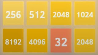 Playing 2048 5x5 with 16 and 32 tiles