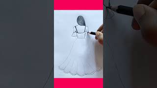 How to draw a barbie dress
