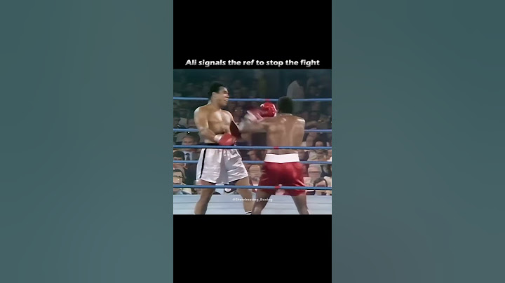 Ali signals ref to stop the fight#boxing