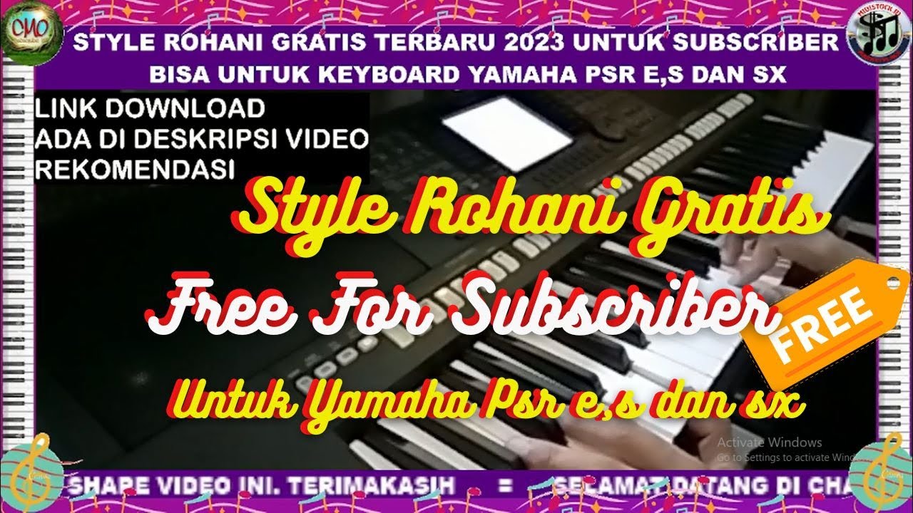 STYLE ROHANI GRATIS TERBARU 2023 BISA UNTUK KEYBOARD YAMAHA PSR E, S