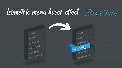 Isometric menu hover effect CSS Only || CSS tutorial #css #coding