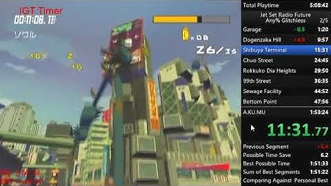 JSRF: Jet Set Radio Future: Any% Glitchless World Record Speedrun 1:48:12