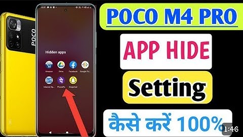 how to hide in Poco M4 pro , Poco m4 pro mein Hide app kaise lagaye, hide app setting.