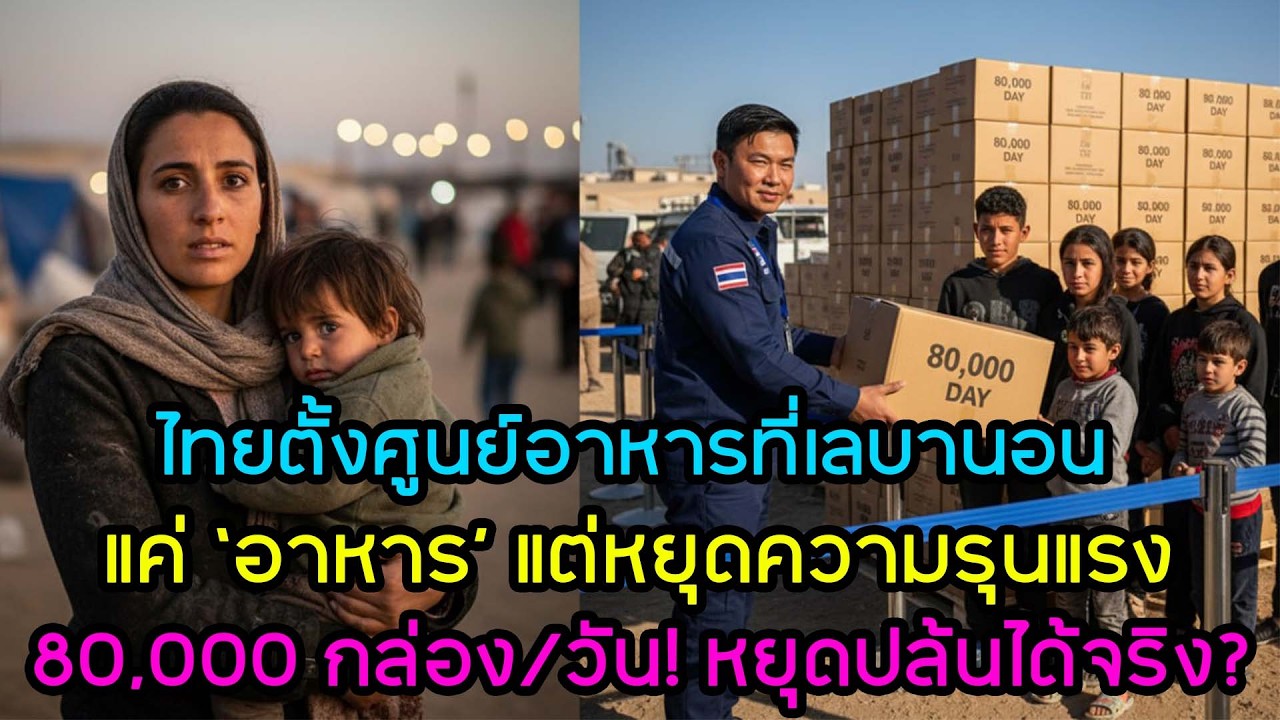 80,000 กล่องต่อวัน! ไทยตั้งศูนย์อาหารในเลบานอน จนค่ายผู้ลี้ภัย “หยุดปล้น” ได้จริง