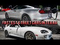 1300hp supras  fastest mustang in texas vs twin turbo viper  8 sec corvettes  twin turbo lambo