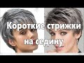 Сильно молодящие короткие стрижки на седые волосы