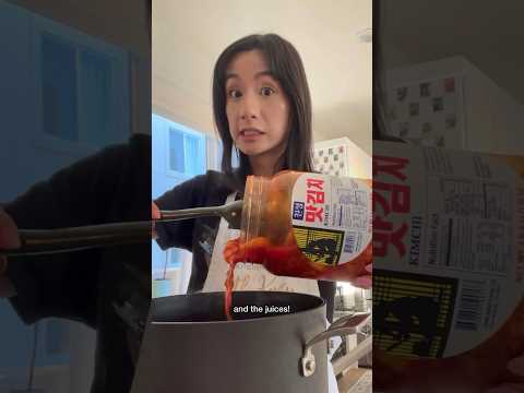 Cooking kimchi jjigae