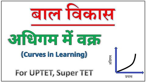 सीखने में वक्र (Learning Curves) for UPTET, SUPER TET Exams