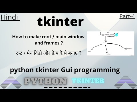 tkinter tutorial in python in Hindi: tkinter for beginners  in hindi