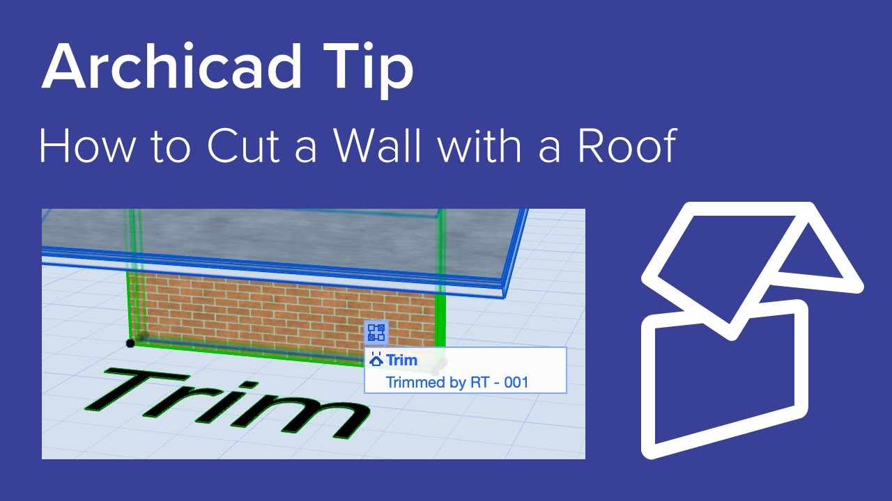 Måge Svække afstand Archicad Tip - How to Cut a Wall with a Roof - YouTube