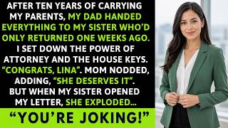 My Parents Chose My Sister Over Me—Then She Opened My Letter and Went Pale...