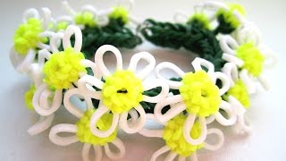 ✿Браслет РОМАШКИ ✿ Как плести браслеты из резинок Rainbow Loom ✿ НА МОНСТРТЕЙЛ ✿Браслет РОМАШКИ ✿ Как плести браслеты из резинок Rainbow Loom ✿ НА МОНСТРТЕЙЛ