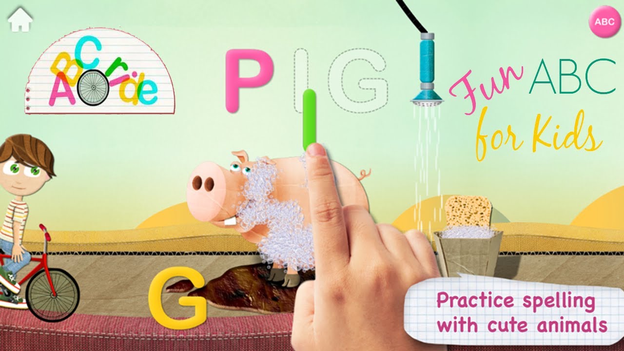 Preschool ABC Ride Learn Alphabet from J to R Spelling Words Puzzle