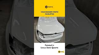We Facelifted &amp; Painted a VW Vento in Lexus Sonic Quartz | Complete Paint Transformation #shorts