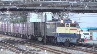 【原色PF・2139号機ジョイントあり】EF65-2139号機+コキ13両馬橋通過ジョイントあり