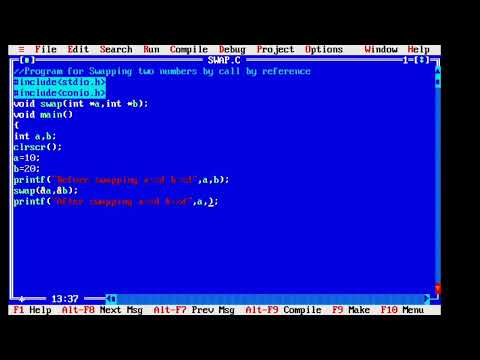 Write a C program for Swapping of two number using call by reference.....