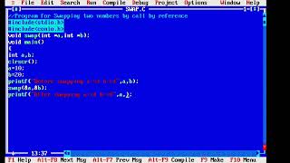 Write a C program for Swapping of two number using call by reference.....