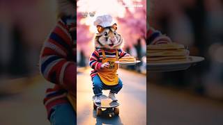 hamest eating breakfast🍳☕🍞! mouse lover#mouse  video#halloween # varal shorts# youtube shorts