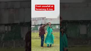 Fresh snow fall start at Sonamarg #mountains