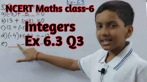 Q3 Ex 6.3 Chapter 6 Integers NCERT Maths Class 6 | NCERT Solutions |