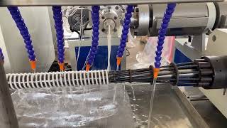 double layers three layers PVC soft and hard  reinforcement spiraled corrugation tube extruder line screenshot 1