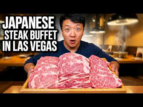The GREATEST All You Can Eat SUSHI + WAGYU STEAK Buffet in Las Vegas | ULTIMATE Hidden Gem!
